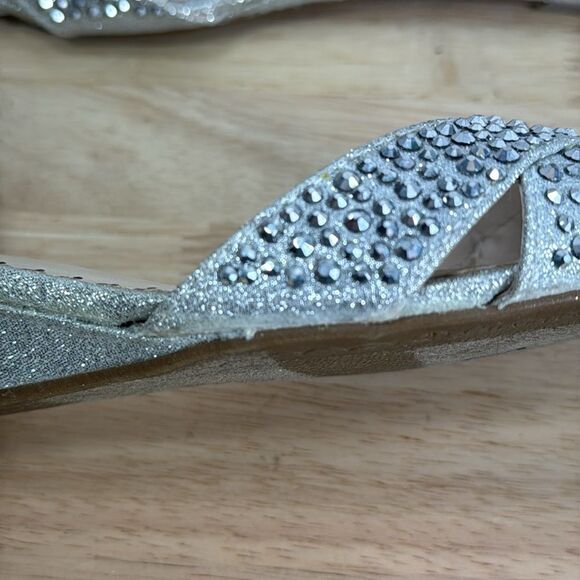 Charter Club Gippi Silver Sparkle Wedge Sandals size 6.5M - Picture 10 of 13